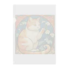 ゆまちゃんの開運雑貨屋さんの金運招く猫ミュシャ風 Clear File Folder