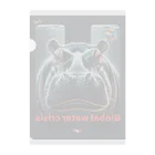 NaturalCanvasのhippo  * Global water crisis Clear File Folder