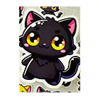 hiiro_catの魅惑の黒猫が、カラフルな背景と調和してかわいさを放つシーン Clear File Folder