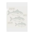 魚屋チーフの出世祝　出世魚ユニークシリーズ Clear File Folder