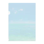 mizuphoto galleryの海と飛行機雲 クリアファイル