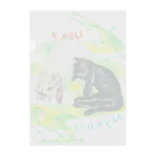 miku'ꜱGallery星猫のにゃんこ と ラビット 仲良くお昼寝 Clear File Folder