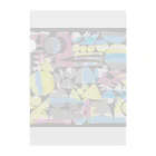 〈ヤマサキサチコ〉ショップの木版画裏彩色風 クリアファイル