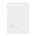 mojitoiro（もじといろ）のフラミンゴ  Flamingo クリアファイル