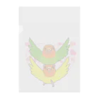 まめるりはことりのラブリーコザクラインコ【まめるりはことり】 Clear File Folder