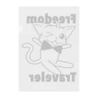 しろのしろねこちゃん　FreedomTraveler Clear File Folder