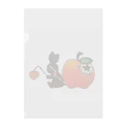 くまのおもちゃ箱の林檎ウサギ クリアファイル