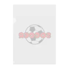 happy_25chanのサッカーボール柄（レッド） Clear File Folder