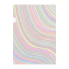 AQ-BECKのRainbow-Stripe  Clear File Folder