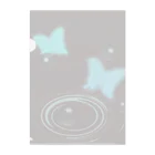 R☆worldの水の波紋と蝶 クリアファイル