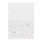 魚の目のお店のレトロな文字 Clear File Folder