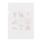 赤石工房(くまごろう屋)のレトロ柄 Clear File Folder