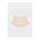 くらきち ONLINE SHOPのねこタイツ どっすん オレンジ Clear File Folder