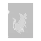 海のサワガニのシンプル猫スマホケース クリアファイル