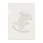 すとろべりーガムFactoryの恐竜 パキケファロサウルス (背景カラー) タオルハンカチなど クリアファイル