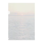 skysodaの海と夕日 クリアファイル