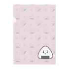 薄旅さなぎのおにぎりくん 薄ピンク Clear File Folder