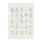 すとろべりーガムFactoryのちょっとゆるいUMA図鑑 (カラーパターン1) 背景アイボリー Clear File Folder