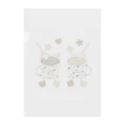 MolKaronの猫のＭｏｌとＫａｒｏｎ　ティーブレイク Clear File Folder