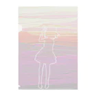 シンプルなグッズ やこ屋の夕色の彼女 Clear File Folder