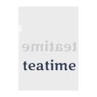 Teatime ティータイムのティータイム Teatime ロゴグッズ クリアファイル