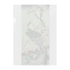 世界の絵画アートグッズの葛飾 北斎 《桜花・鷹》 Clear File Folder