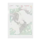 猫しゃちょうのサバ白のにこちゃんinゆぽんた家 Clear File Folder