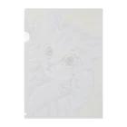 harupink🌸ペット似顔絵illustの色鉛筆にゃんこ Clear File Folder