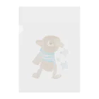 とーちゃんLAB.の画伯2021ザラス_くまのぬいぐるみ Clear File Folder