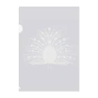 eのWhite Peacock Clear File Folder