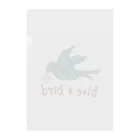 モコモコミュージアムのblue bird Clear File Folder