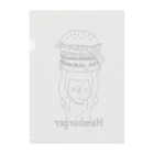 YUICHI design shopのハンバーガーねこ Clear File Folder