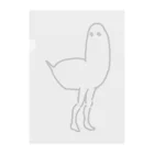 MAUMEEの人間の足がはえた鳥 クリアファイル