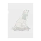 犬グッズの店しえるぶるーのマフラー犬　ラブラドルレトリバー Clear File Folder