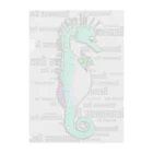 LalaHangeulのSeahorse Dad グリーン Clear File Folder