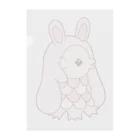 かわいいもののおみせ　いそぎんちゃくのうさ耳アマビエ Clear File Folder