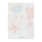 蛯原あきらのねこ耳お帽子 Retro Clear File Folder