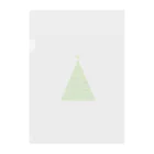 ひよこの足跡。のクリスマスツリー ストライプ Clear File Folder