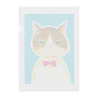 さいとうあかねのキジとらねこ 蝶ネクタイ Clear File Folder