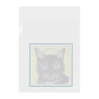 studio-egumianの黒猫たんぽぽちゃんokao シリーズA Clear File Folder