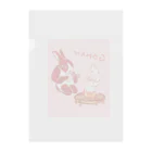 うさぎ雑貨屋maccoのうさぎ親子の食卓 Clear File Folder