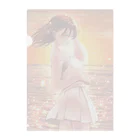 お絵かき堂の海辺の少女 Clear File Folder