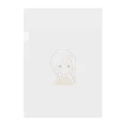 さくらもちの三つ編み女の子(オレンジ色) Clear File Folder