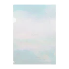 【ホラー専門店】ジルショップの油絵風の癒しデザイン(ターコイズブルー) Clear File Folder