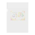 hanamojiの花文字の名入れサンプル Clear File Folder