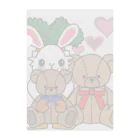 YASA-USAのやさうさとテディベア２ Clear File Folder