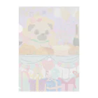 IzumiracleのDog in a wig at a feast! Clear File Folder