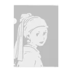 山形屋米店の真珠の耳飾りの少女 Clear File Folder