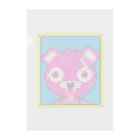 Cartoon☆style☆Fortniteのピンクのくまちゃんドット絵 Clear File Folder