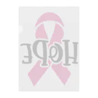 Fred HorstmanのBreast Cancer HOPE  乳がんの希望 クリアファイル